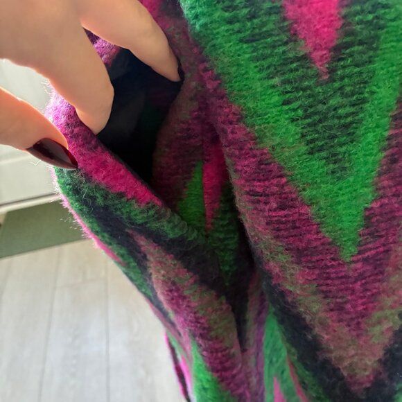 Vilagallo Yana Zig Zag Wool-Blend Women's Coat - Picture 6 of 11